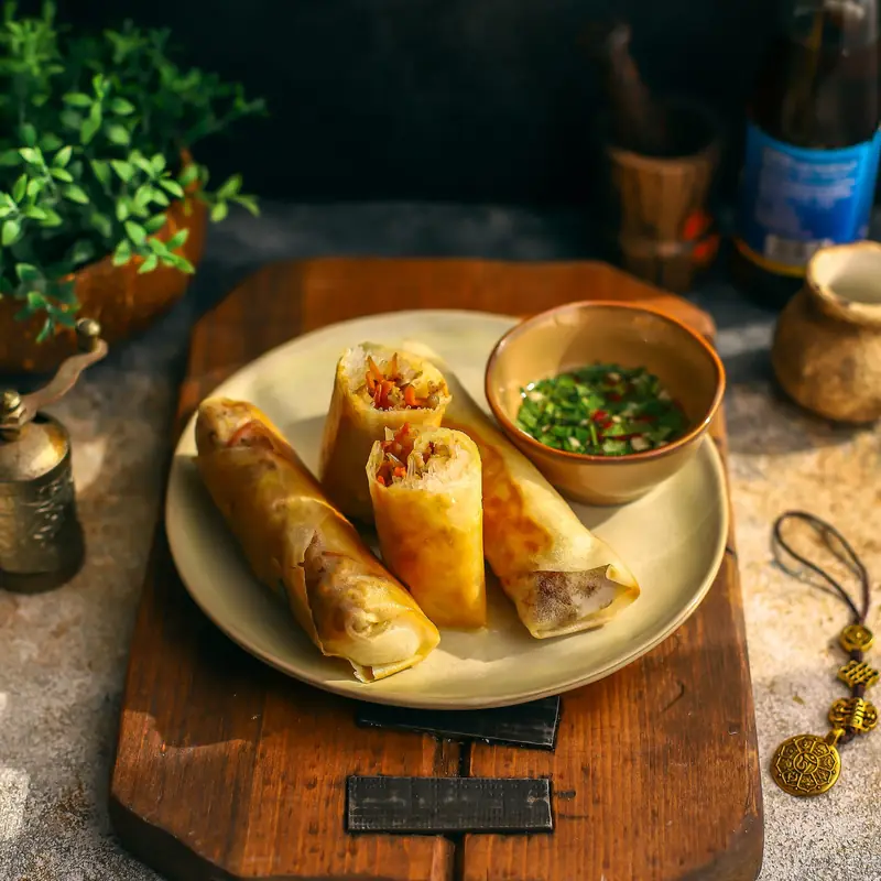 Нэмы со свининой и соусом Ныок Мам — курс «Паназиатская кухня»