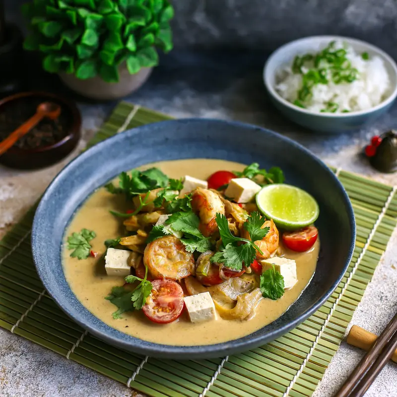 Зеленое карри с креветками — курс «Паназиатская кухня»