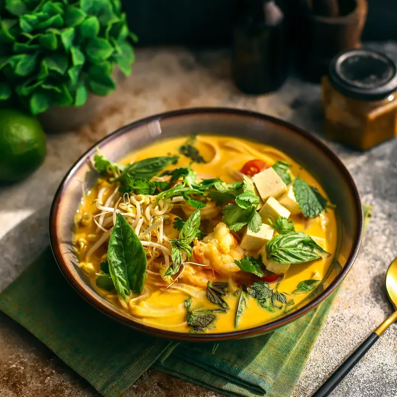 Лакса с курицей и креветками — курс «Паназиатская кухня»