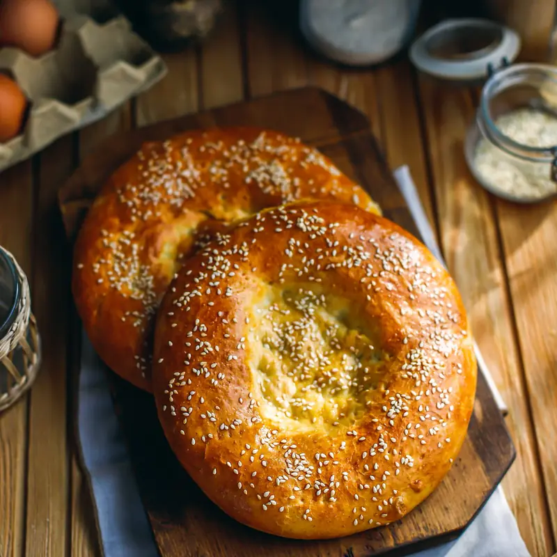 Узбекская лепёшка с кунжутом — курс «Домашний хлеб»