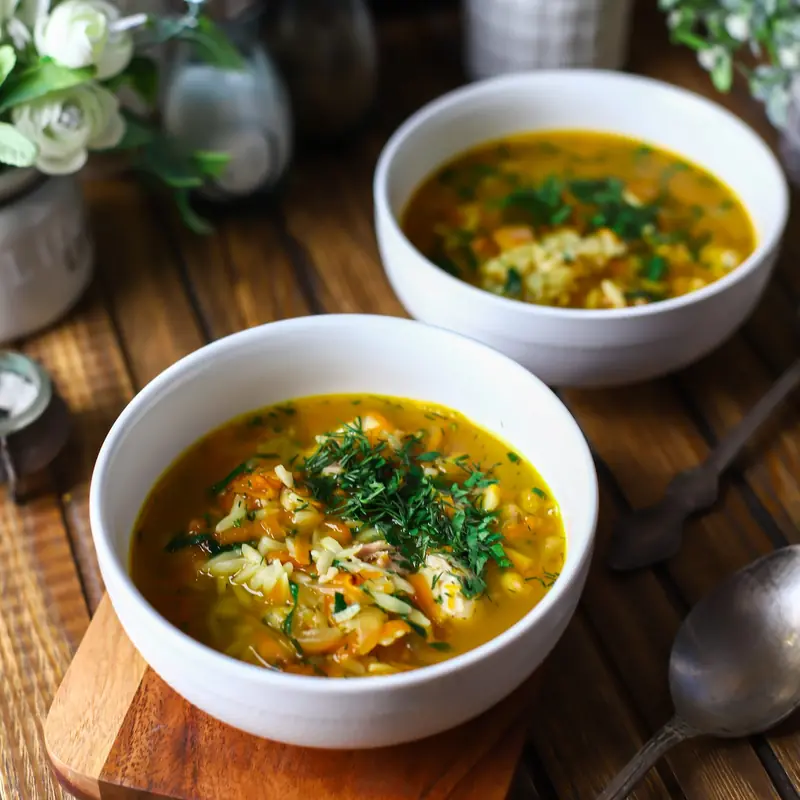 Куриный суп с орзо и овощами — курс «Эффективная кулинария»