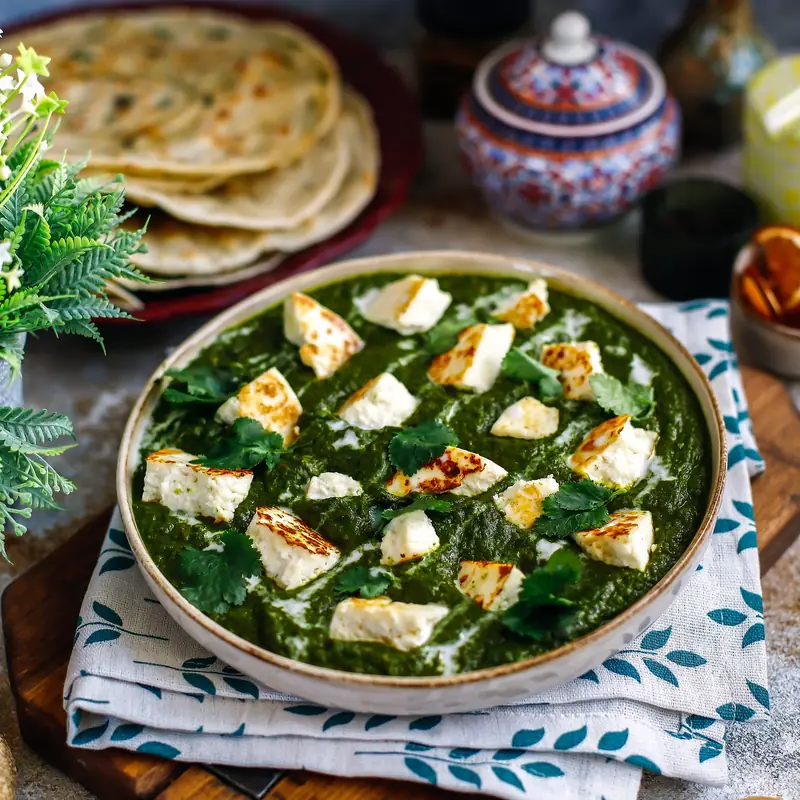 Палак панир: шпинатный соус с жареным сыром — курс «Кухни мира»