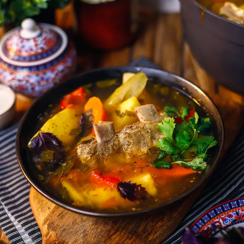 Шурпа на бульоне из говядины — курс «Кухни мира»